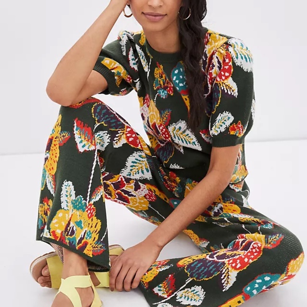 Farm Rio Margarita Floral Sweater Set